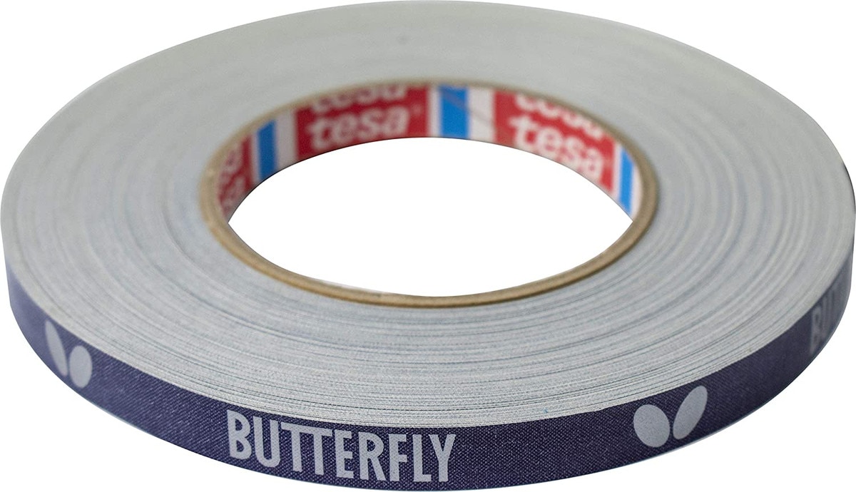 Butterfly Side Tape Butterfly Blue/Silver 12mm: Diagonal Top View of Big Roll
